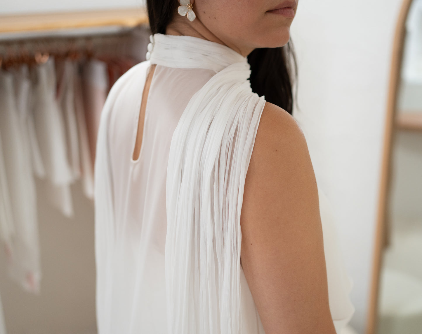PLEATED CHIFFON SCARF