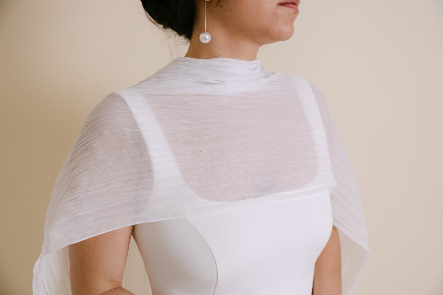 PLEATED CHIFFON SCARF