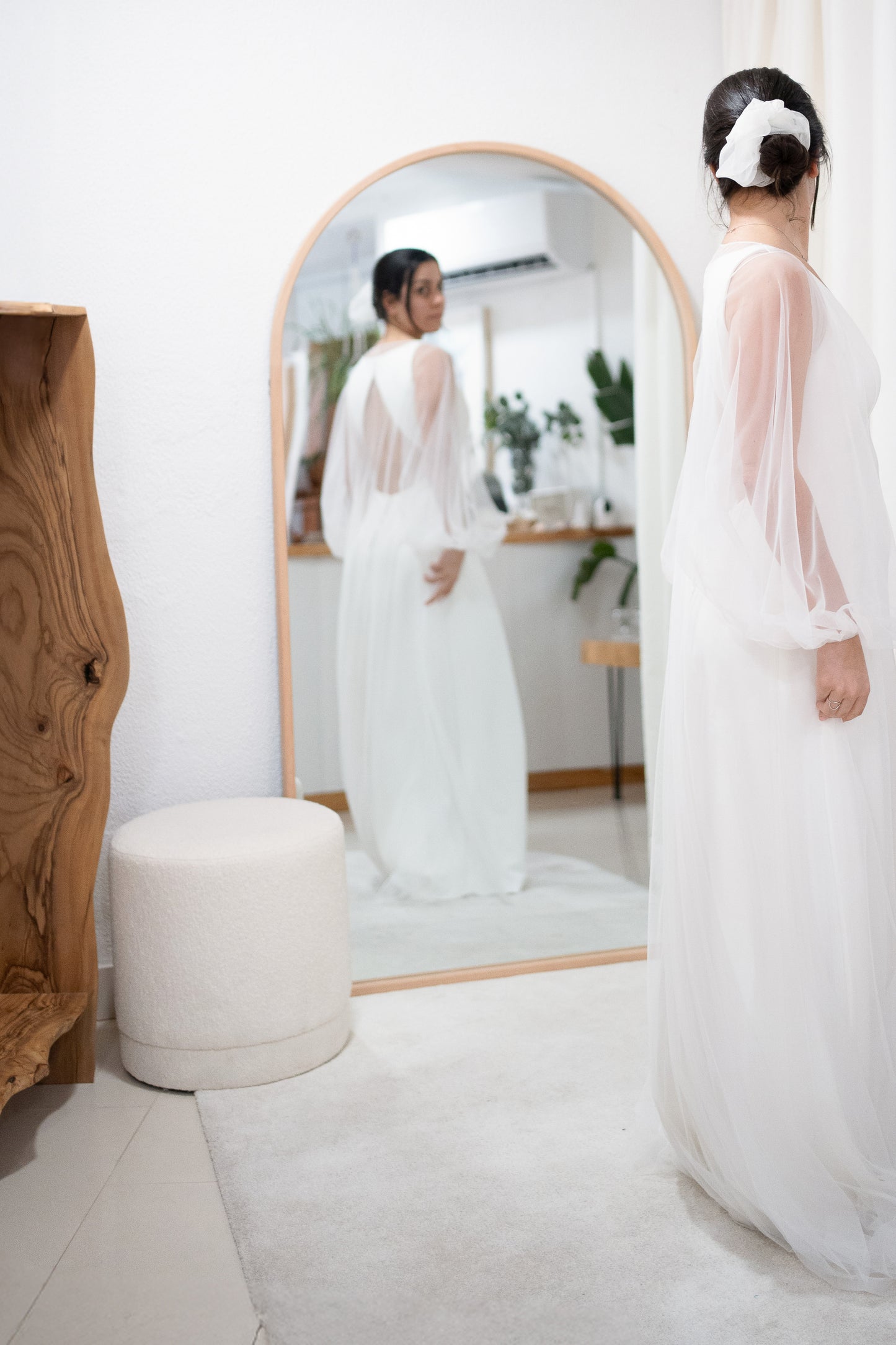 OPEN-FRONT CAPE WITH BISHOP SLEEVE