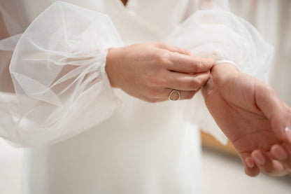 OPEN-FRONT CAPE WITH BISHOP SLEEVE