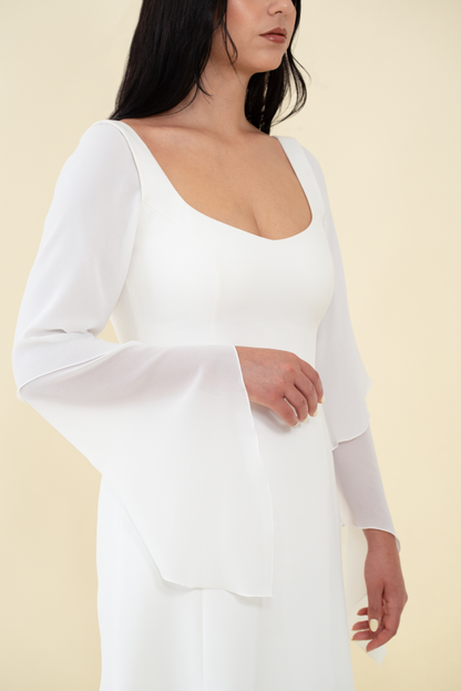 AMENA Layered detachable bridal sleeve - view 1 of 8