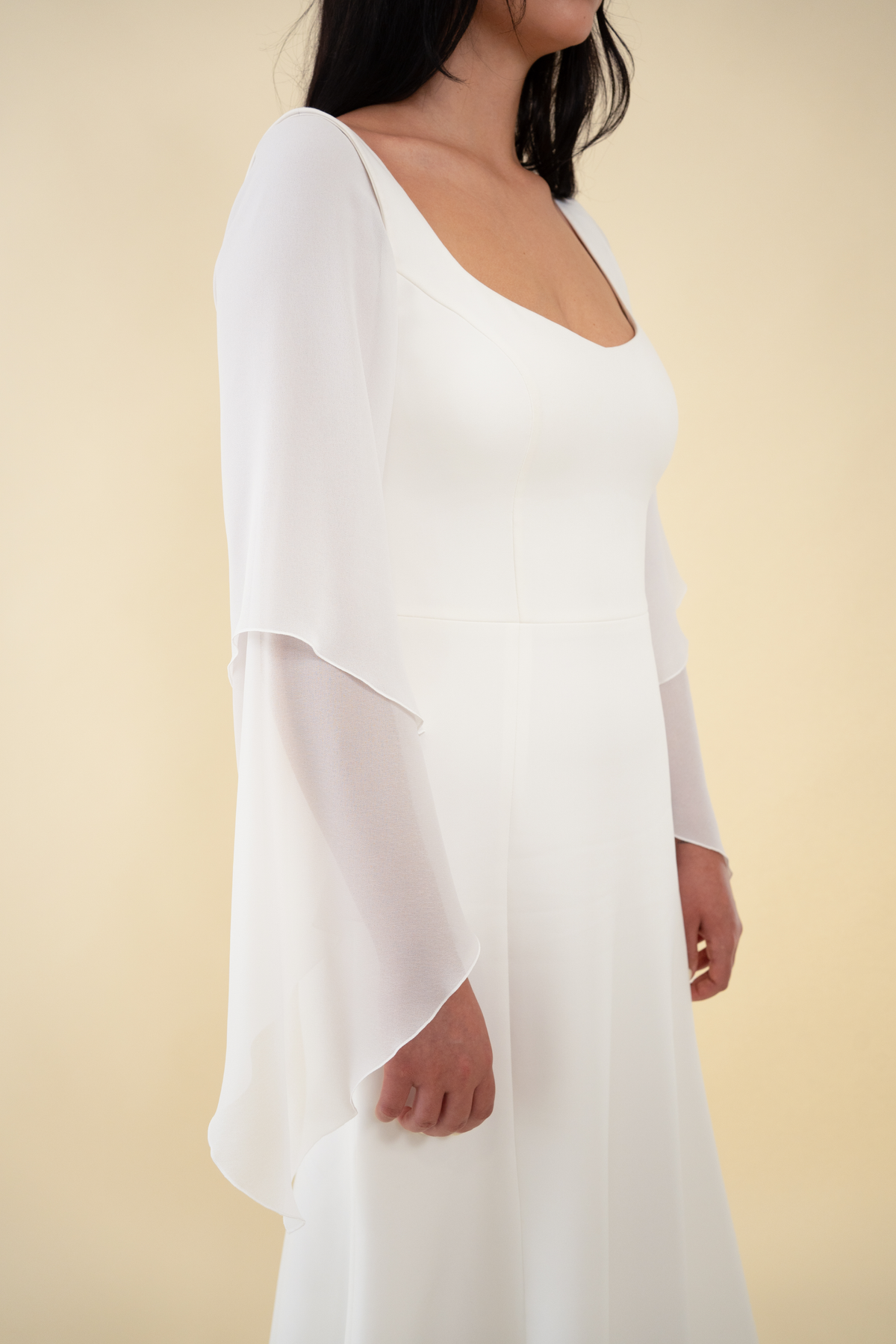 AMENA Layered detachable bridal sleeve - view 3 of 8
