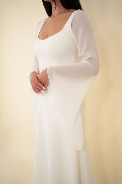 AMENA Bell detachable bridal sleeve - view 4 of 9