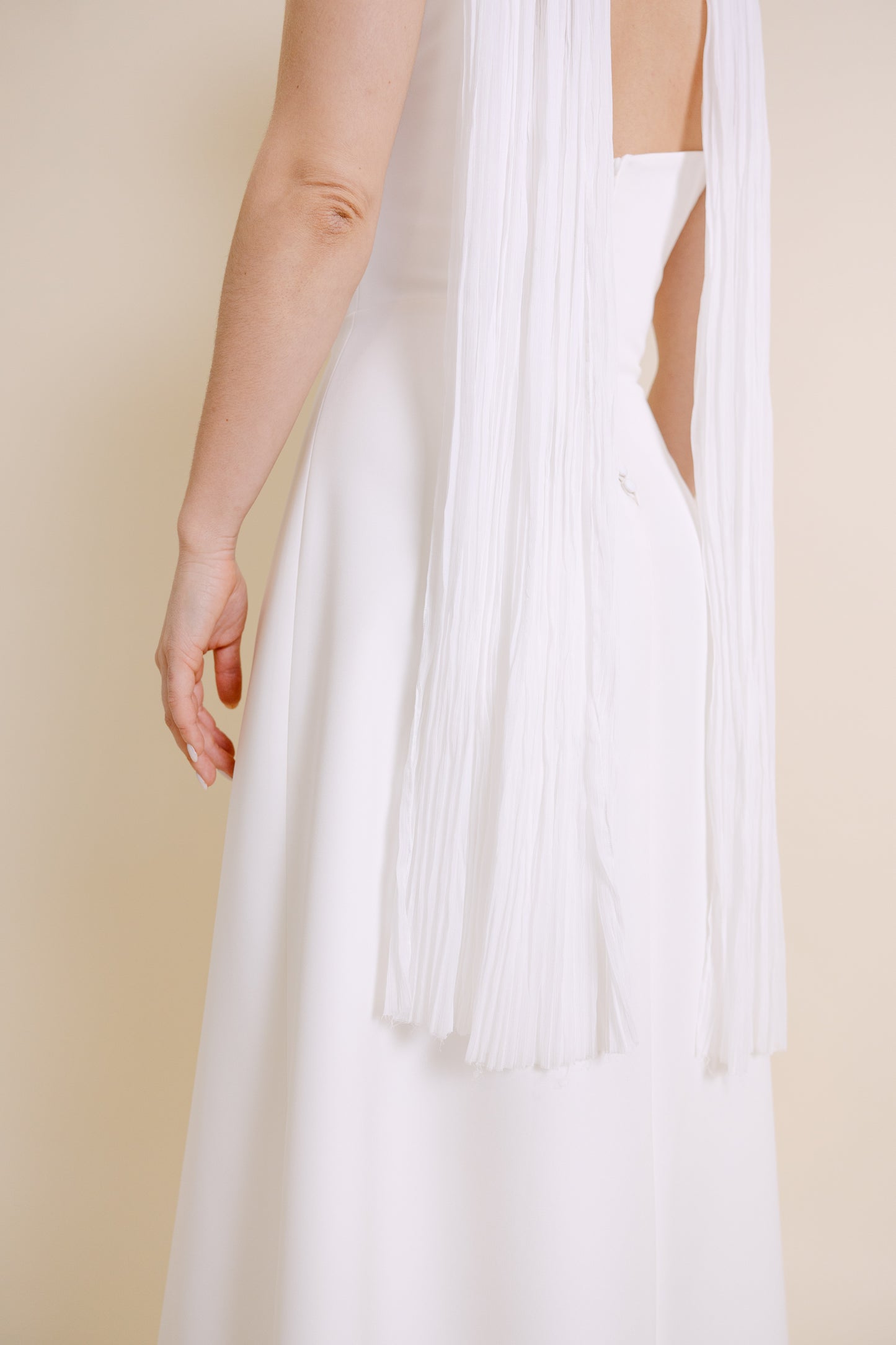 PLEATED CHIFFON SCARF