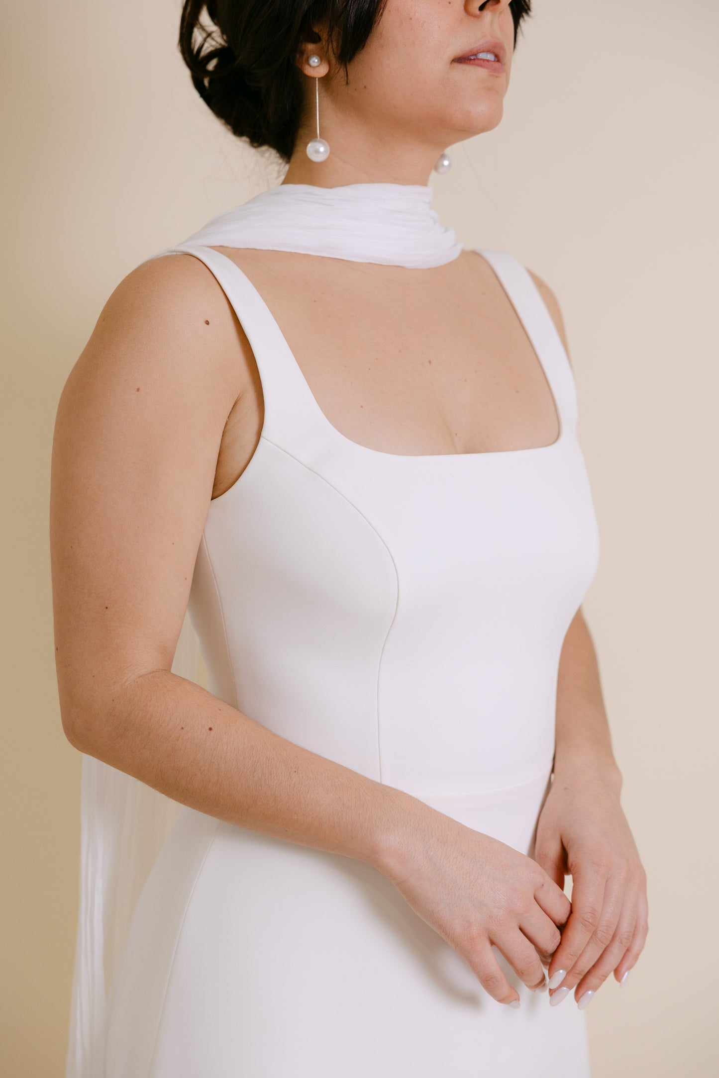 PLEATED CHIFFON SCARF